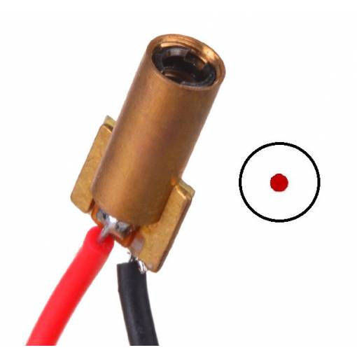 Foto - Miniaturní ostřítelný laserový modul - Červený, 3,8mm