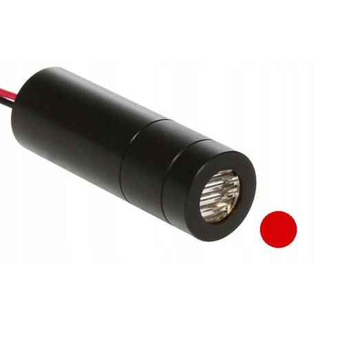 Foto - Laserový modul, bod Červený, 10mW 12mm 5V