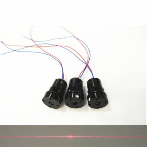 Foto - Laserový modul červený 4~6mW 2,5-5V s optikou vykreslující čáru