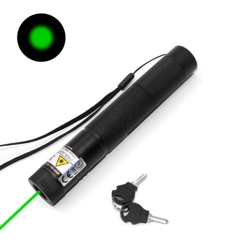 Foto - Laserové ukazovátko na klíč - Zelené, 100mW 532nm